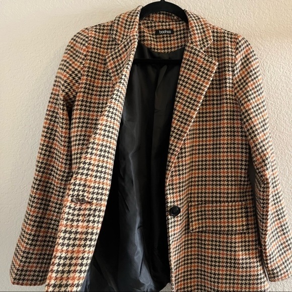 Boohoo houndstooth coat size 4 - Picture 8 of 8